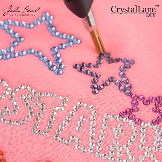 Crystal Lane DIY SS6 Round Glass Flatback Hotfix Rhinestones, 1,440ct